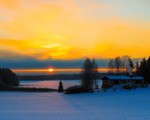 Puesta de sol, Finlandia