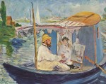 Claude Monet y su esposa sobre la barca de su atelier, Edouard Manet